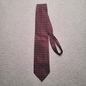 Tom Ford Tie Mens Wine Red Polkadots Dots Silk Necktie Italy Luxury Designer